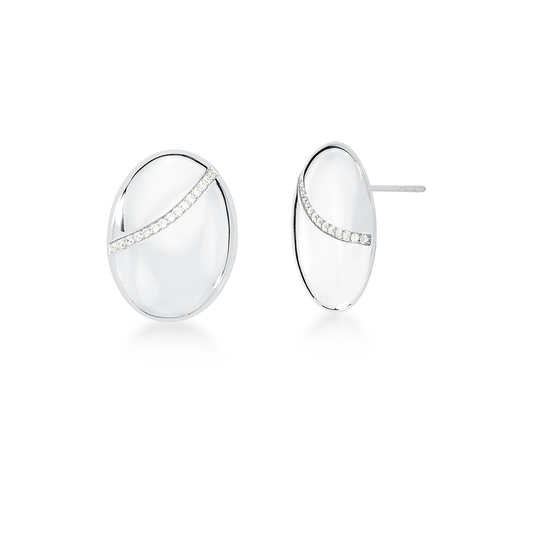 Bright Paths Oval Earring