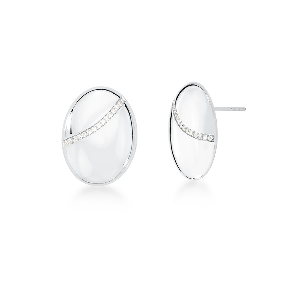Bright Paths Oval Earring