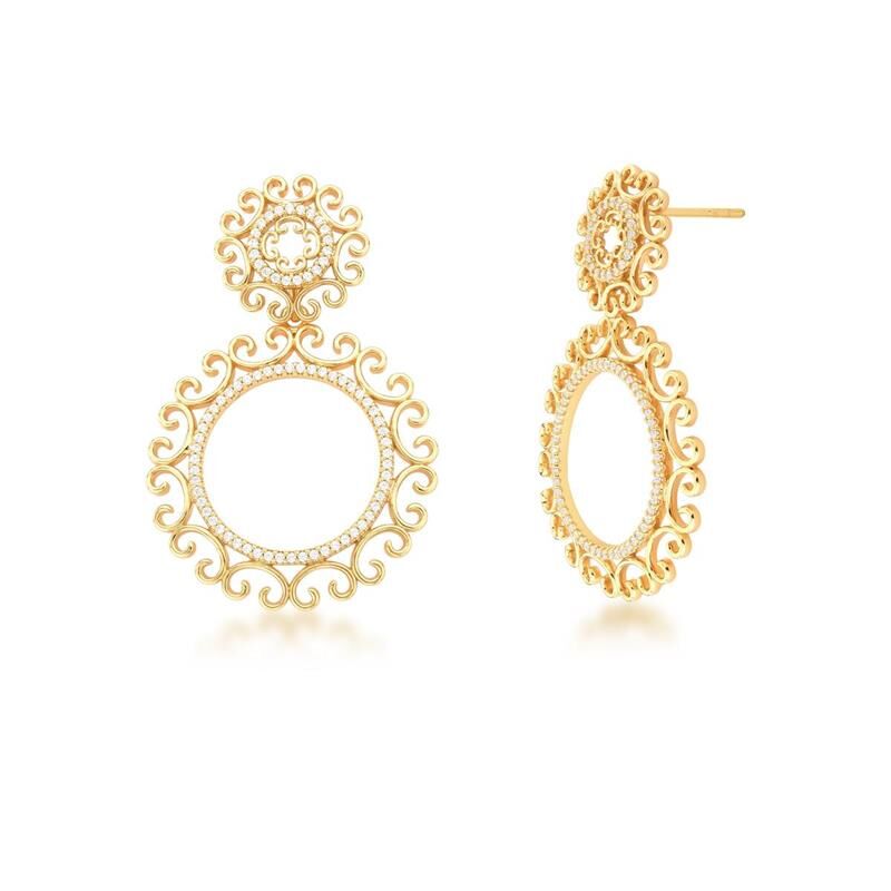 Renaissance Lace Pendulum Earrings