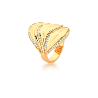 Golden Flow Oval Ring - Size 16