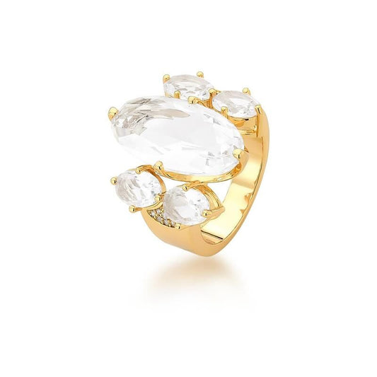 Magic Crystals Marquise Clear Crystal Ring - Size 18