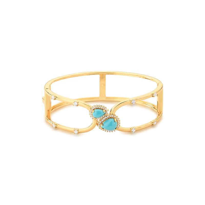 Turquoise Drops Double Bracelet