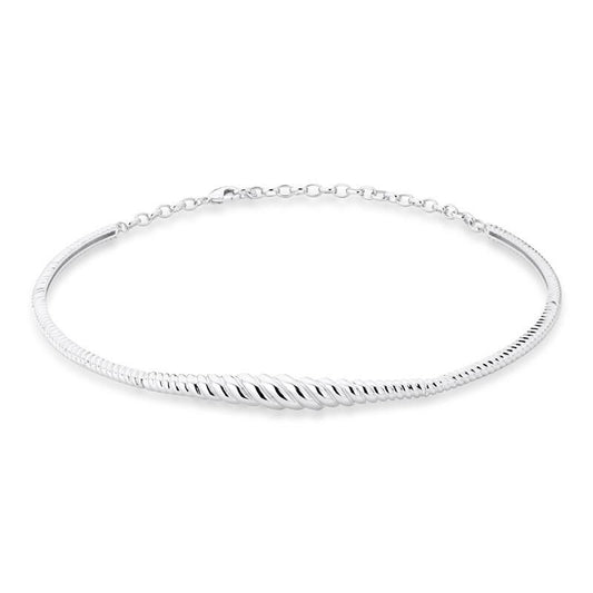 Croissant Malleable Silver Choker