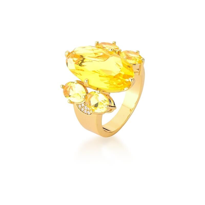 Magic Crystals Marquise Prasiolite Crystal Ring - Size